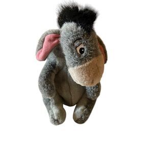 Walt Disney World Gray Removeable Tail Eeyore Plush Stuffed Animal 9"